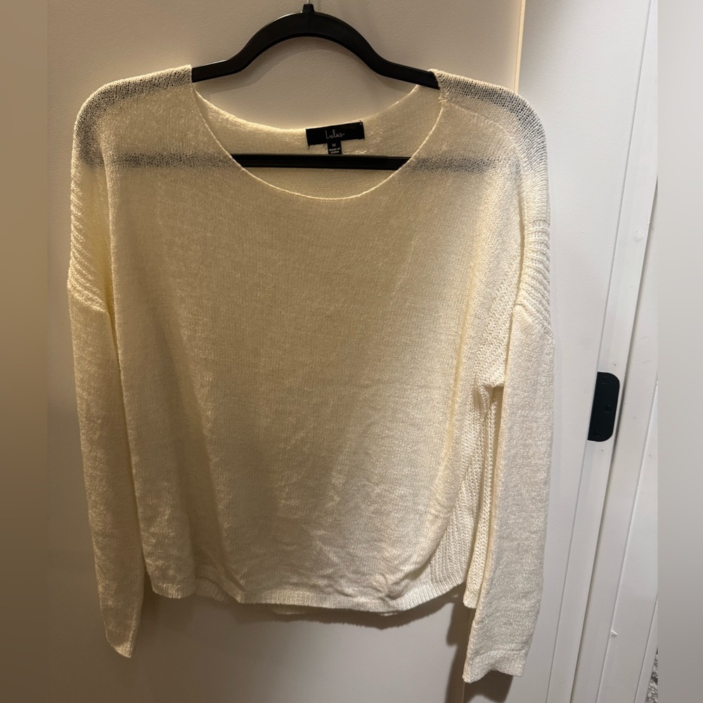 Lulu's Soft Cream Crew Neck Sweater